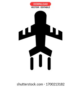 flight icon or logo isolated sign symbol vector illustration - high quality black style vector icons
