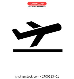 flight icon or logo isolated sign symbol vector illustration - high quality black style vector icons
