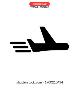 flight icon or logo isolated sign symbol vector illustration - high quality black style vector icons
