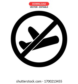 flight icon or logo isolated sign symbol vector illustration - high quality black style vector icons
