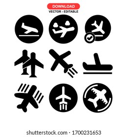 flight icon or logo isolated sign symbol vector illustration - Collection of high quality black style vector icons
