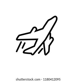 flight icon vector design. icon vector line style