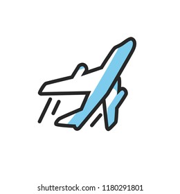 flight icon vector design modern style