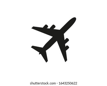 Símbolo vectorial de icono de vuelo. Icono de plano aislado en fondo blanco. Logotipo de turismo o concepto de envío de aviones 