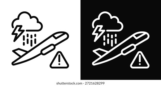 Flugsymbol weißer und schwarzer Hintergrund
