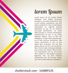 flight infographics over beige background vector illustration