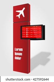 Flight Information Display Stent. Mock-up.