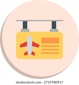 Ícone de Estilo de Círculo Plano de Informações de Voo