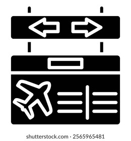 Flight Information Simple Vector Icon Collection