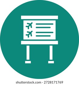 Informações de voo Ícone Vetor Design Illustration