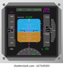 Flight Instrument Display Indication Monitor Pilot