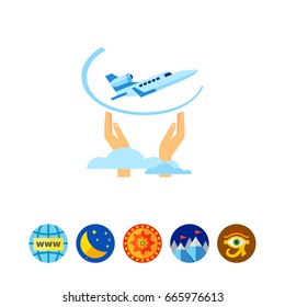 Flight Insurance Concept Icon