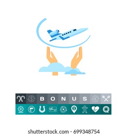 Flight Insurance Concept Icon