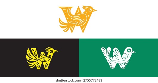 Flight of the Letter W Logo Design 