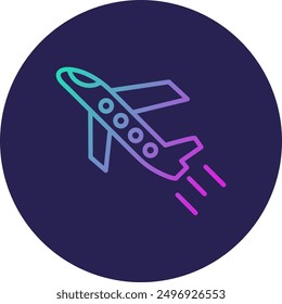 Flight Line Gradient Icon Design