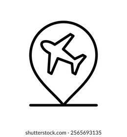 flight location icon vector design with trendy style