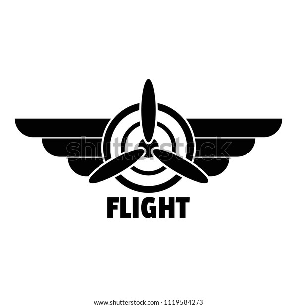 Flight logo. Simple\
illustration of flight vector logo for web design isolated on white\
background