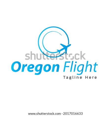 Flight Logo Vector Letter O Initial