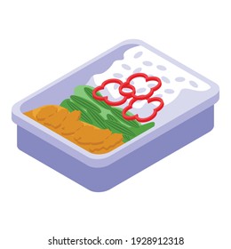 Flight meal icon. Isometric of flight meal vector icon for web design isolated on white background