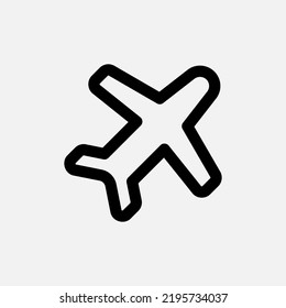 Flight mode icon in line style about user interface, use for website mobile app presentation