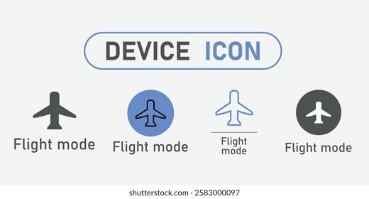 Flight mode icon symbol pictogram.