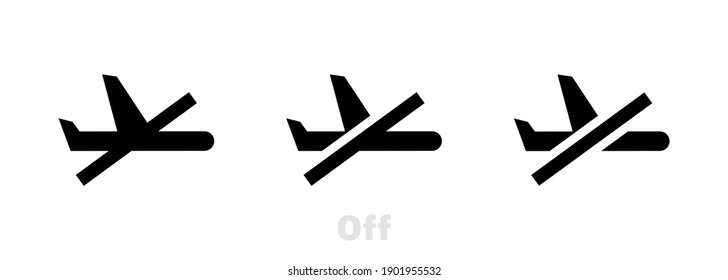 Flight mode line icon. Airplane mode sign. Turn device offline symbol. Linear style flight mode icon. Vector on isolated white background. EPS 10