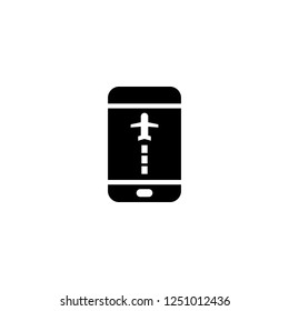 flight mode vector icon. flight mode sign on white background. flight mode icon for web and app