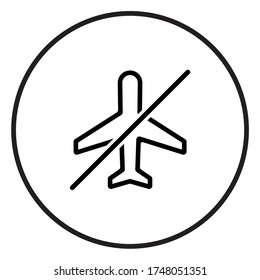 Modo de vuelo | No volar | Avión | Icono de viaje