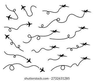 The flight is normal. The plane is heading for landing. The airplane landed. A new Plane Is Taking off. vector illustration.