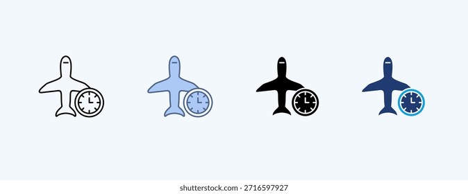 Vetor de Ilustração de Ícone Múltiplo de Operação de Voo