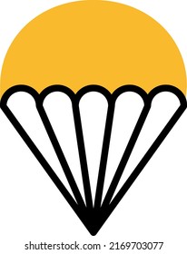 Flight parachute, illustration, vector on a white background.