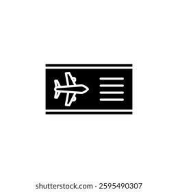 Flight pass, plane ticket icon