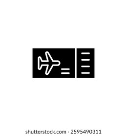 Flight pass, plane ticket icon