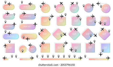 Flight Path Aircraft Point Location Along Stock Vector (Royalty Free ...