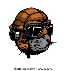 flight pilot helmet vector