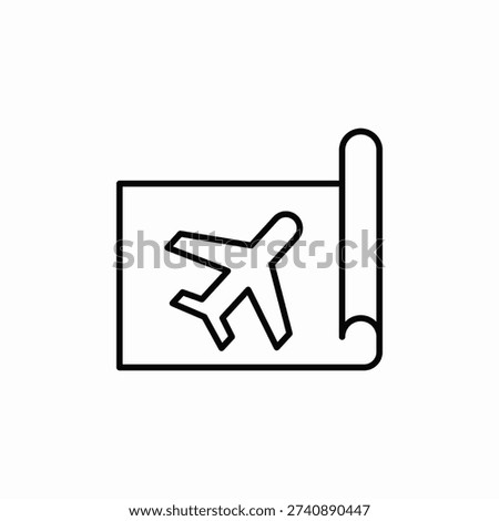 flight plan icon sign vector