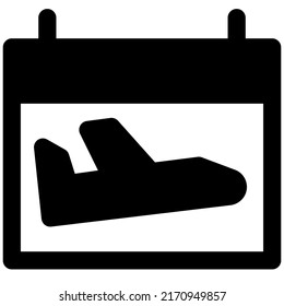 Planes de vuelo para vacaciones en un calendario