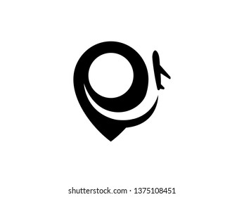 Flight Point Logo Template, Icon, Symbol - Vector