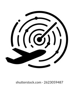 Flight radar – vector icon