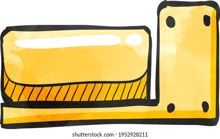 Flight Recorder Icon In Color Drawing. Transportation Equipment Aviation Pilot Conversation Data