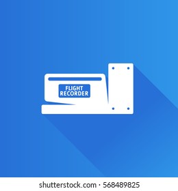 Flight recorder icon in Metro user interface color style. Transportation equipment aviation