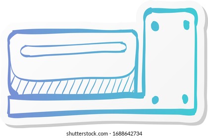 Flight Recorder Icon In Sticker Color Style. Transportation Equipment Aviation Pilot Conversation Data