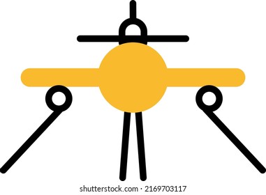 Flight runway, illustration, vector on a white background.