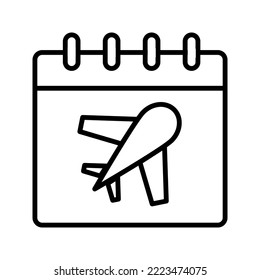 flight schedule calendar simple icon