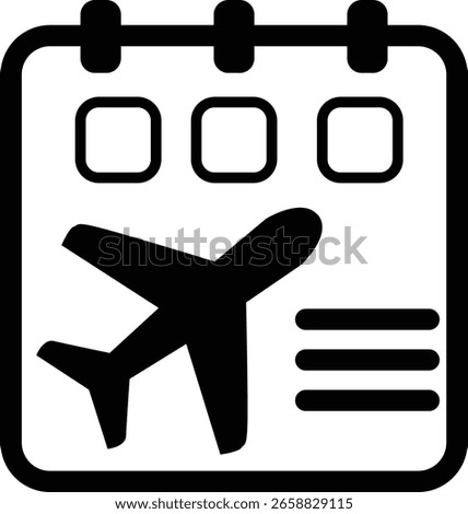 flight schedule icon. flight date sign. airplane and calendar icon. flight time logo. flat style.
