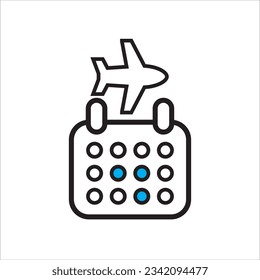 flight schedule icon vector illustration symbol