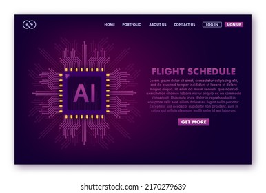 Flight schedule. Vector illustration design. Silhouette vector flat illustration