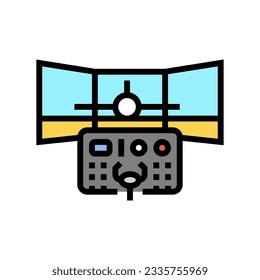 vector de icono de color de ingeniero aeronáutico simulador de vuelo. signo de ingeniero aeronáutico simulador de vuelo. ilustración de símbolo aislado