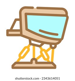 flight simulator aeronautical engineer color icon vector. flight simulator aeronautical engineer sign. isolated symbol illustration