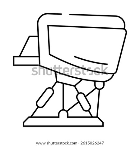 flight simulator aeronautical engineer line icon vector. flight simulator aeronautical engineer sign. isolated contour symbol black illustration